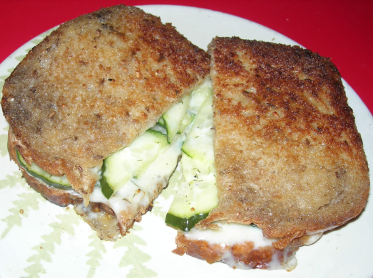 Grilled Cucumber and Havarti Sandwich